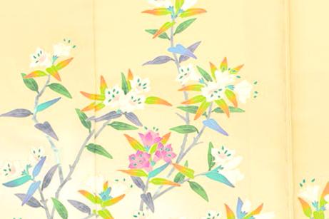 淡黄色の訪問着