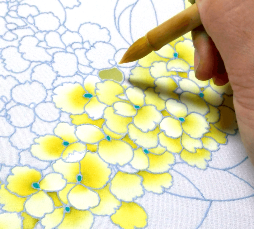 伝統工芸体験!東京友禅士による友禅染体験~手描き友禅で帯揚げをつくろう!~ 2021/1/28~31