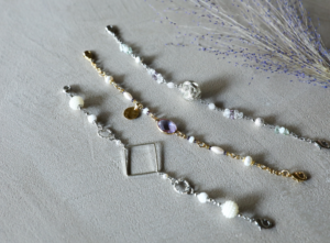 銀座店・体験イベント 天然石とガラスビーズで作る　世界にひとつだけの羽織紐・かんざし・根付