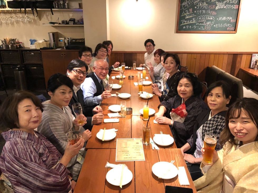 着物で集う美食の会@福岡天神店 はかた匠工芸・酒井豊先生をお招きして~