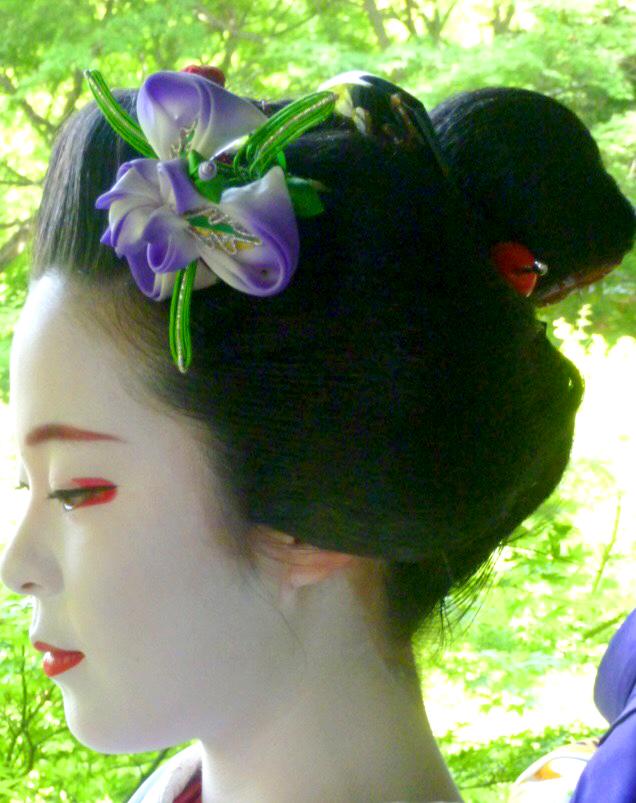 あやめの簪をつけた舞妓時代の写真