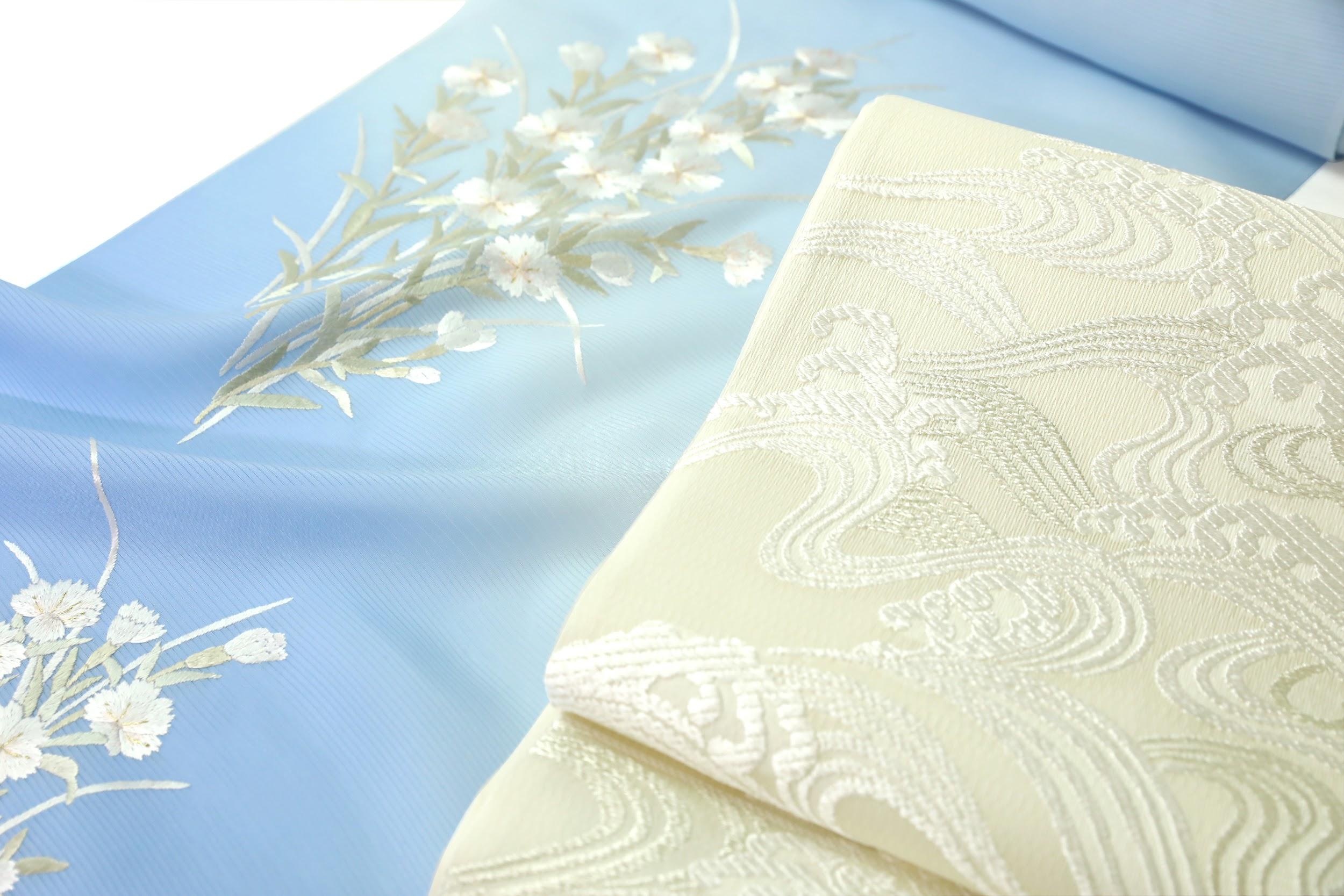 手刺繍絽付け下げに西陣夏絽袋帯