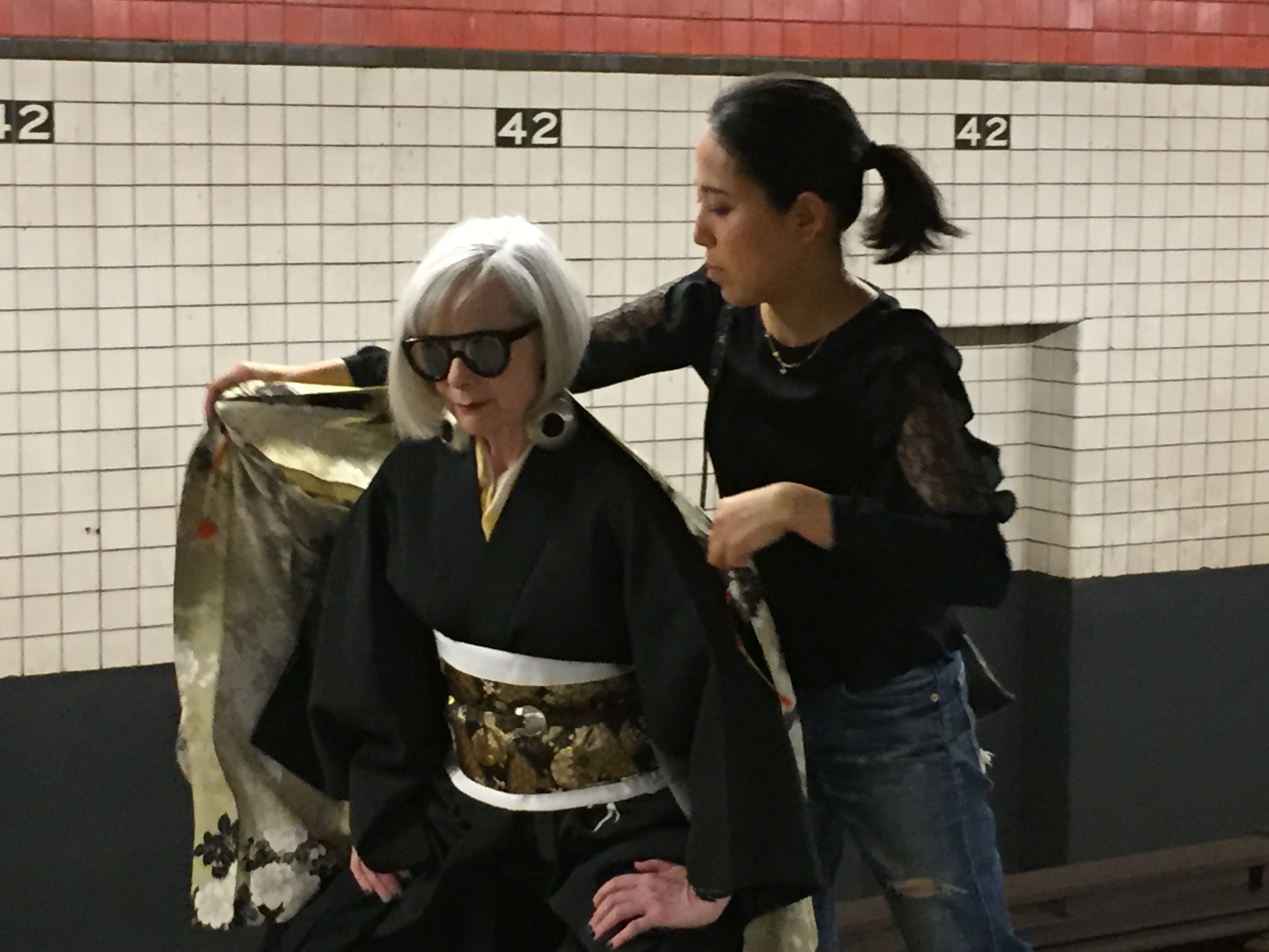 サブウェイのホームでリンスレーターと撮影