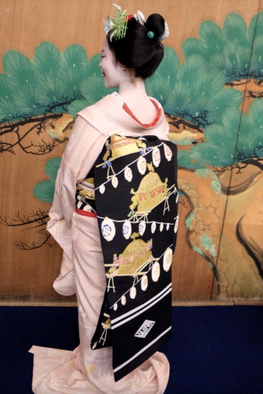 京都 祇園町呉服店 芸舞妓 からげ着物帯