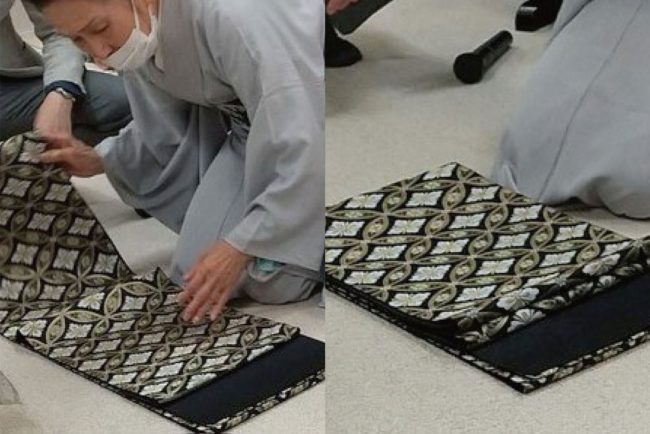 お太鼓ずらして畳む方法