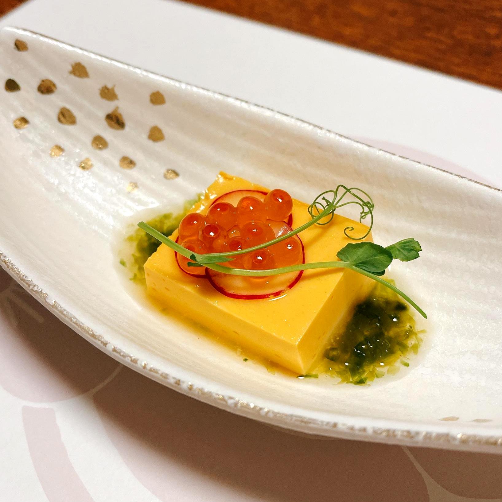 先付けのうに豆腐