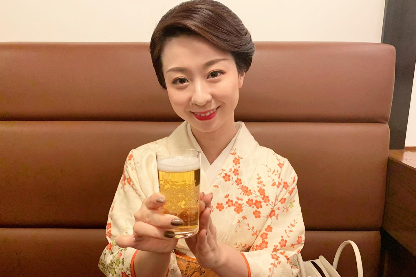 まずはビールで乾杯！