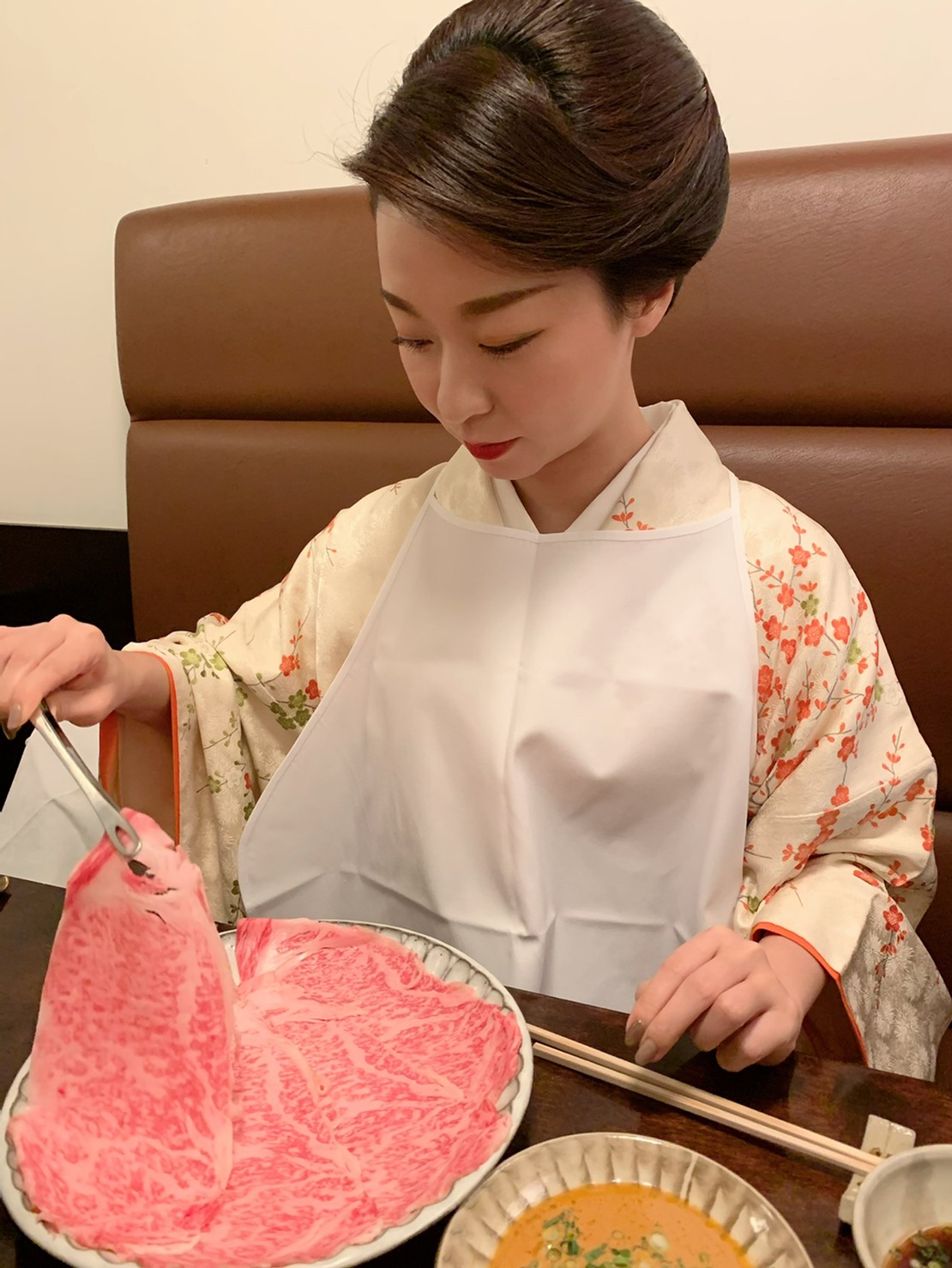 お肉投入1
