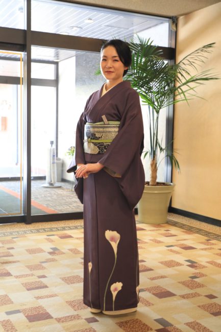 カラーの付け下げが麗しい
