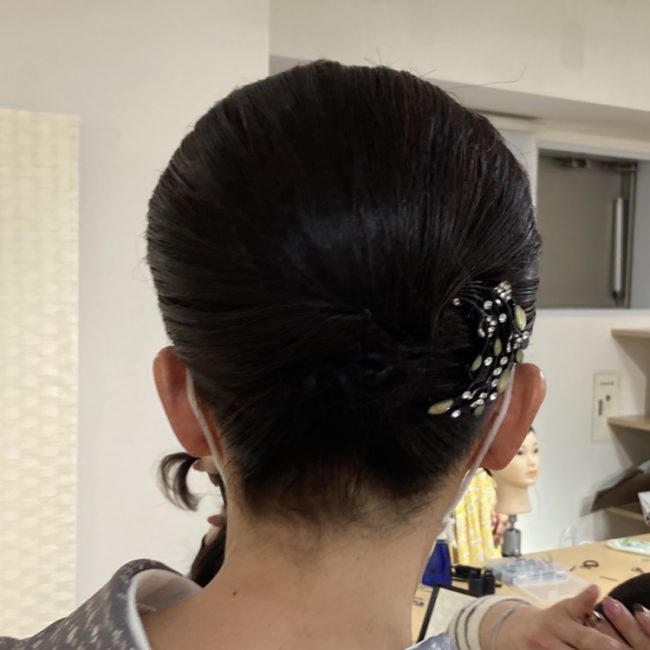 着物ヘアの仕上がり