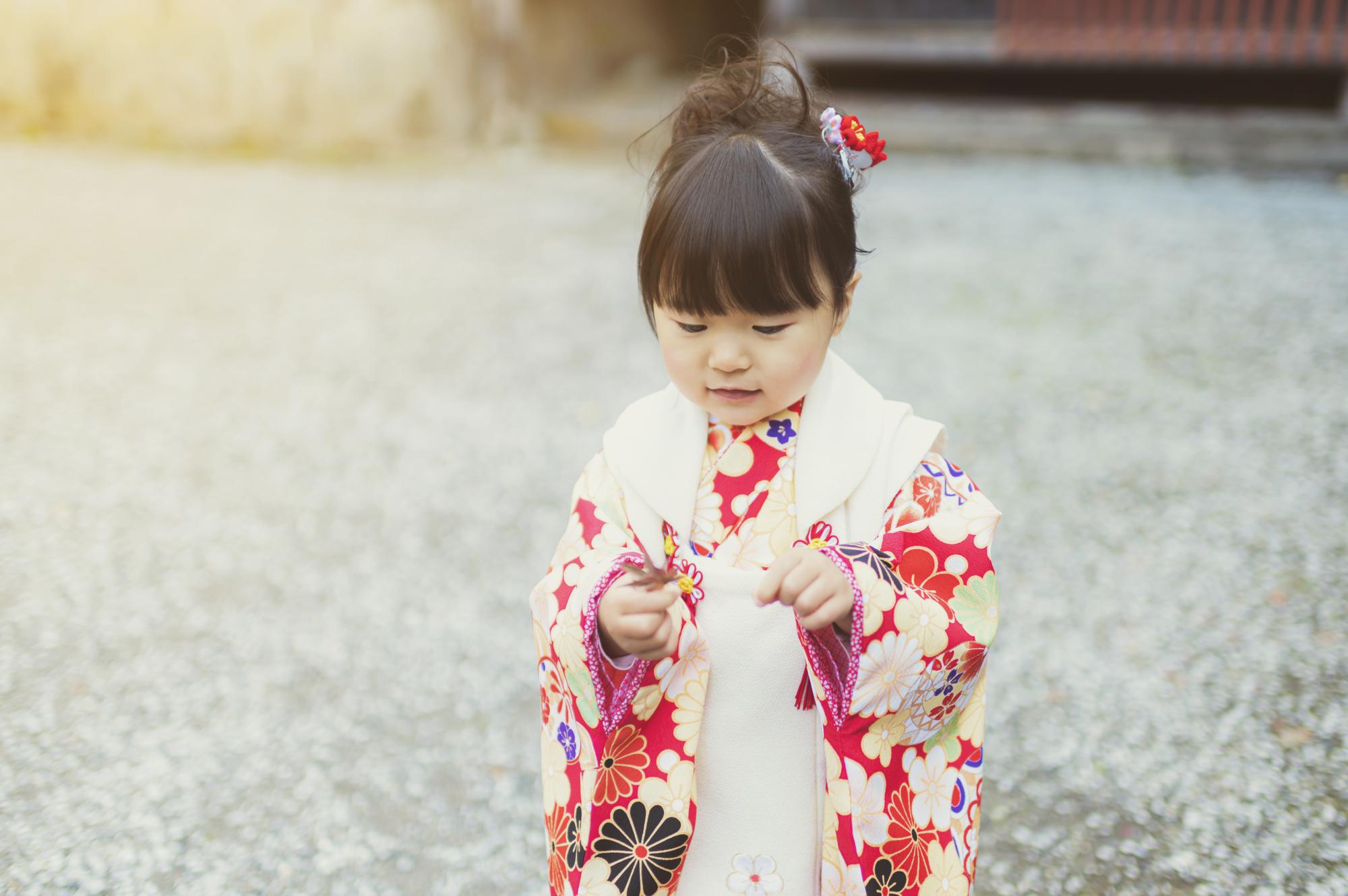 格安新品 日本製 正絹着物 薄ピンク 子供用 七五三 一つ身 三つ身 古典柄