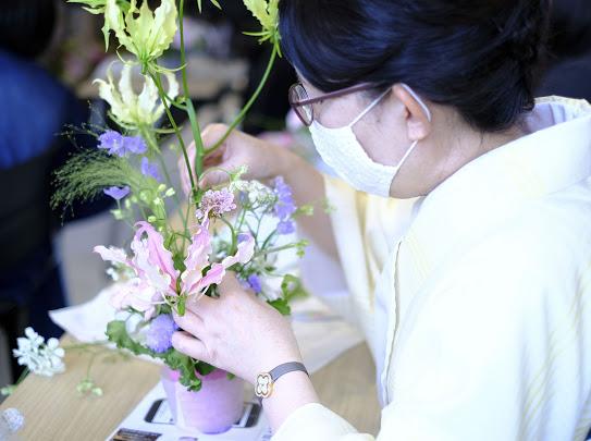 アレンジが華やかに