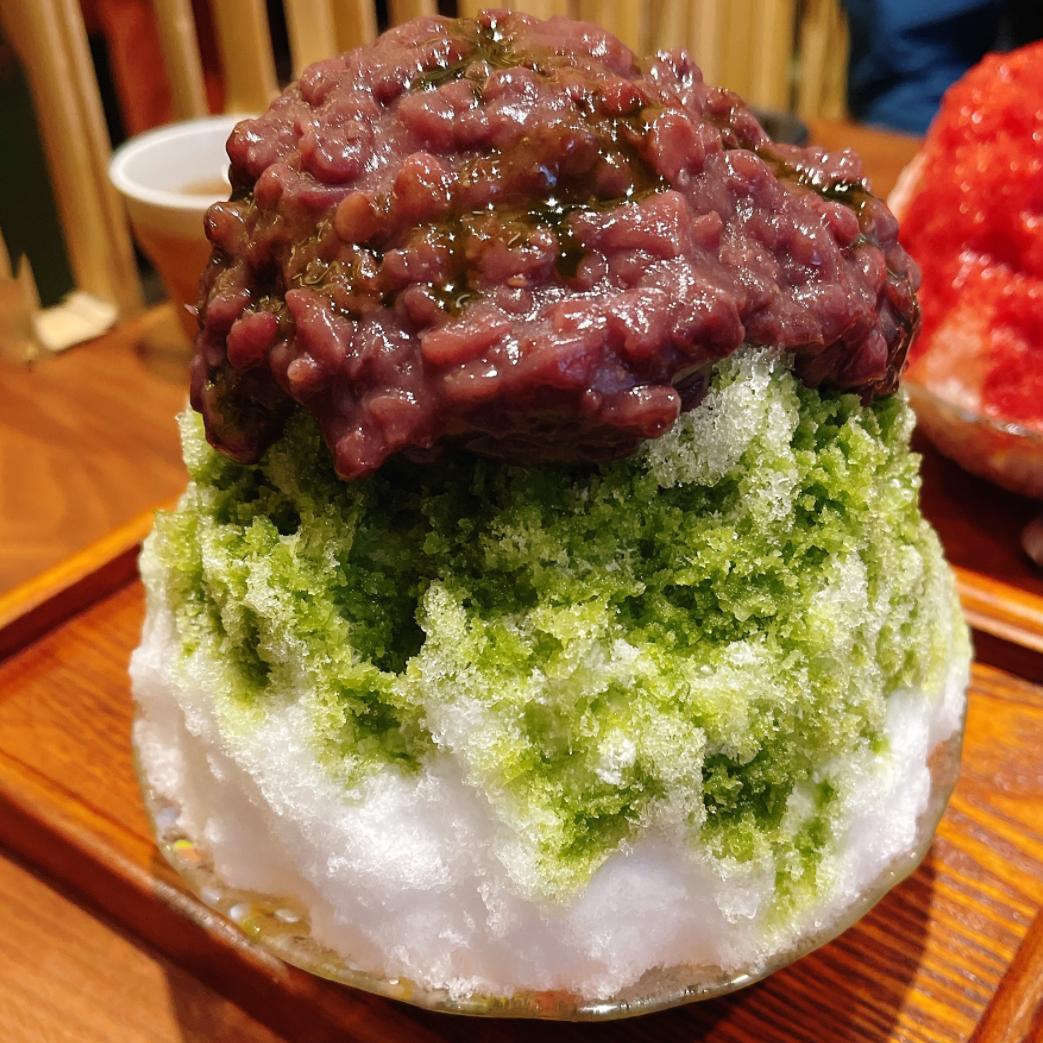 抹茶あずきのかき氷