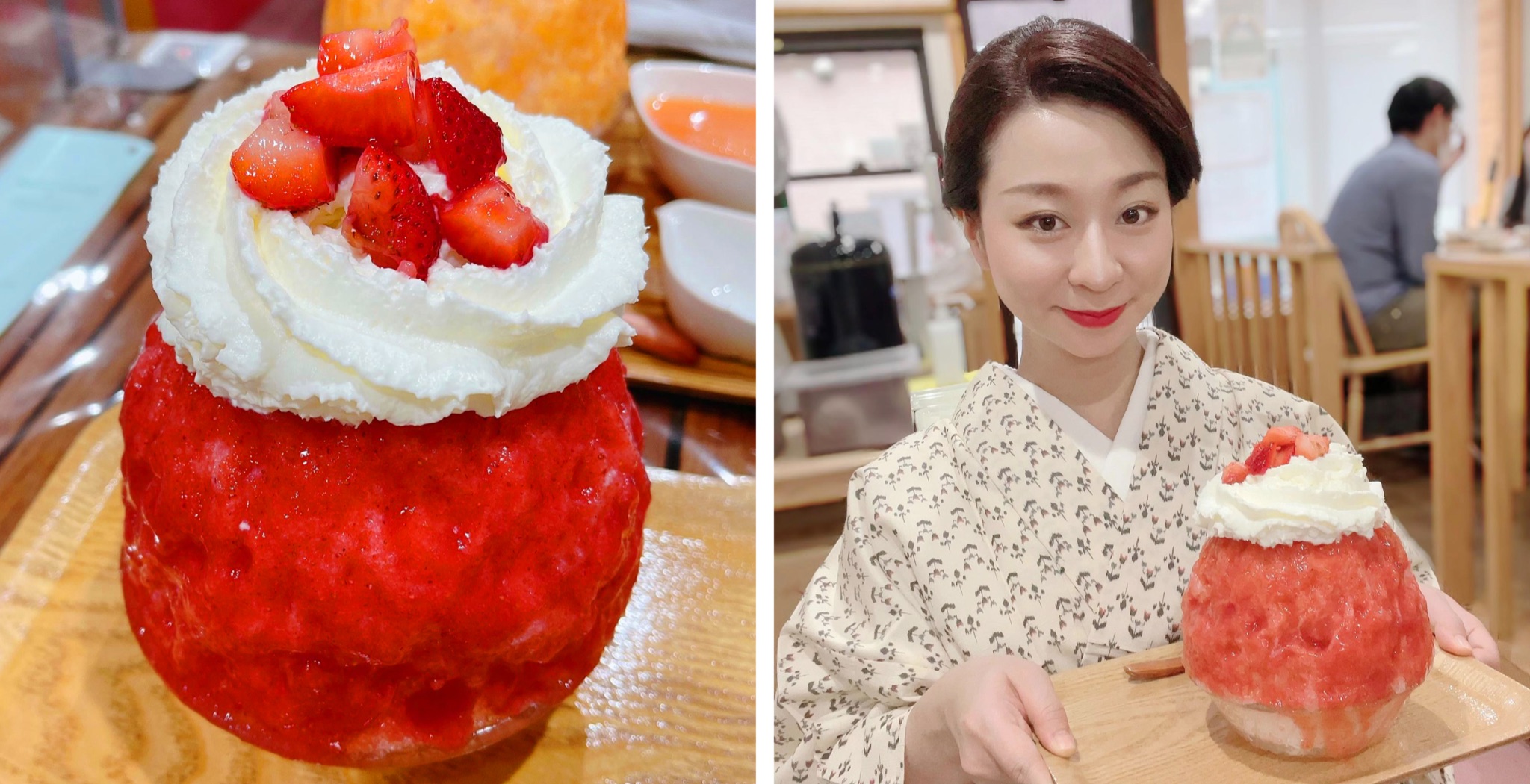 いちごミルクショートケーキ風のかき氷