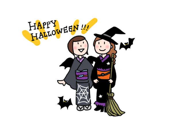 きものでハロウィン!! 「きくちいまが、今考えるきもののこと」vol.13