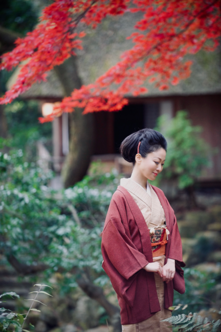 月心寺、お茶室の前