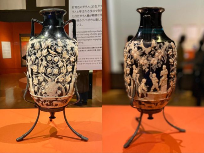 《ブドウ摘みを表わした 小アンフォラ（通称「青の壺｣）》