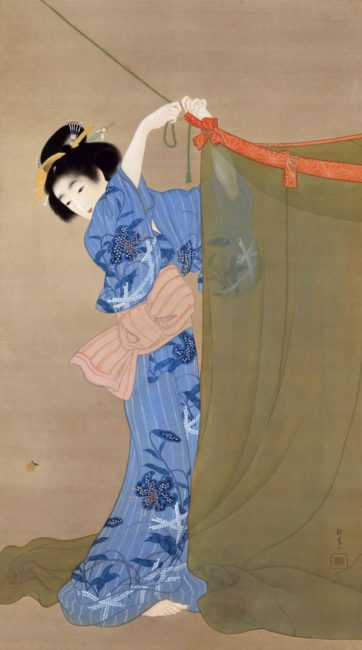 上村松園 《蛍》 1913(大正2)年 絹本・彩色 山種美術館