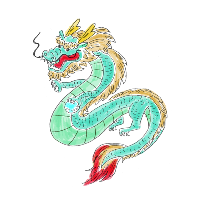 青龍 守護 絵 確認用 蒔絵シール 守護神獣絵巻 青龍｜【公式】模造刀・居合刀の専門店