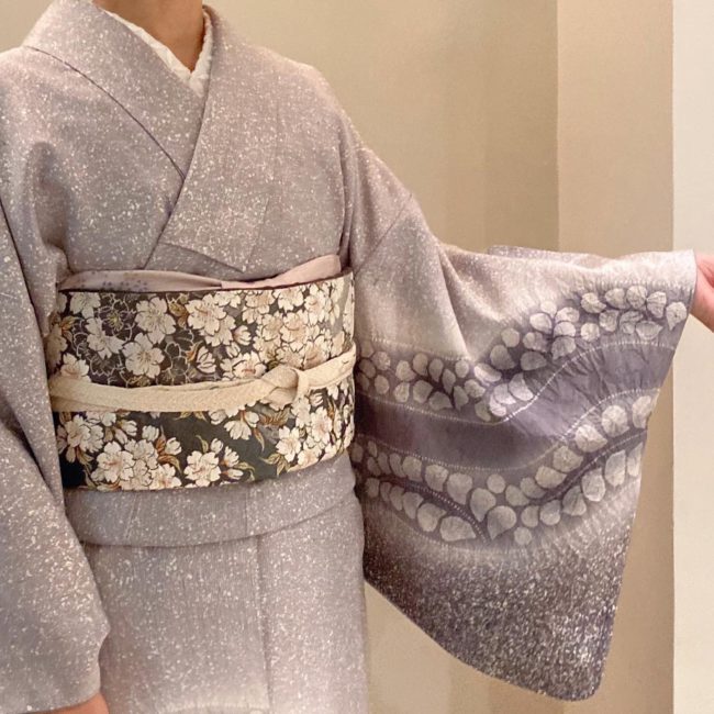 真珠箔織の帯