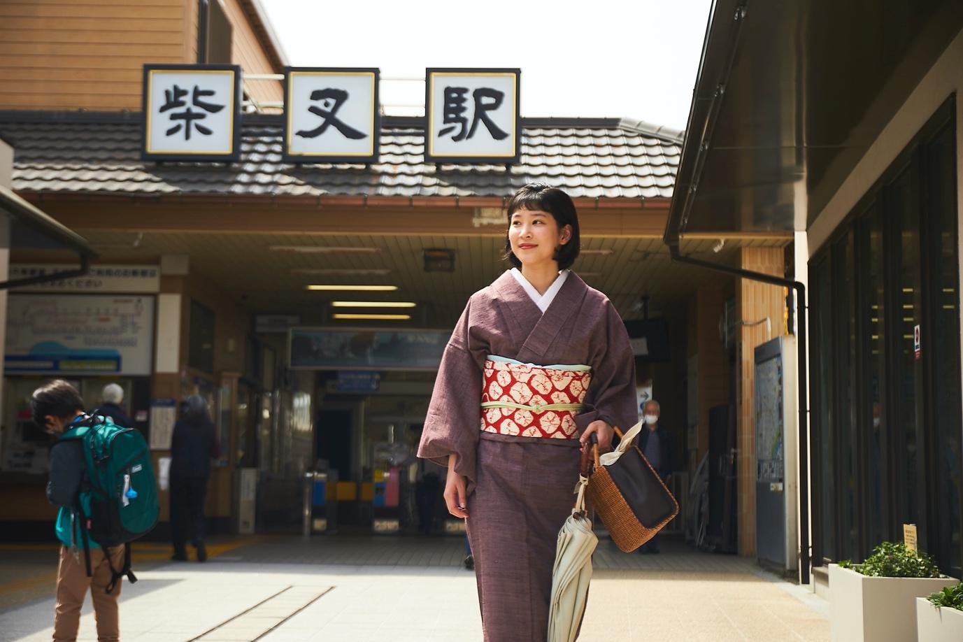 葛飾柴又、マドンナ気分で♪ 「都留詩織のきもので下町おでかけ帖」vol.3
