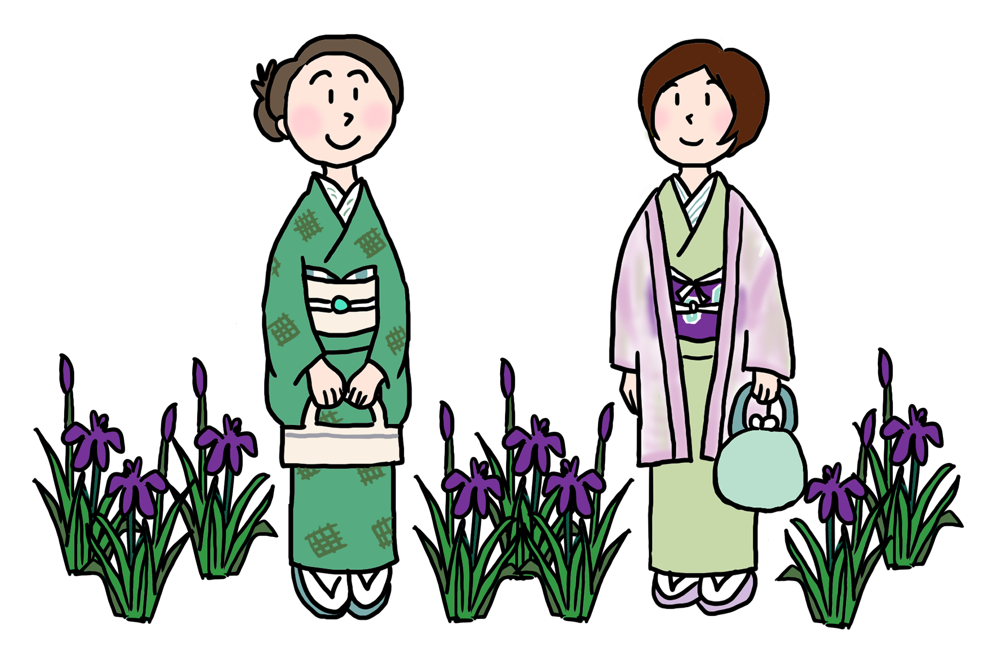 緑コーデで出かけましょ 「きくちいまが、今考えるきもののこと」vol.51