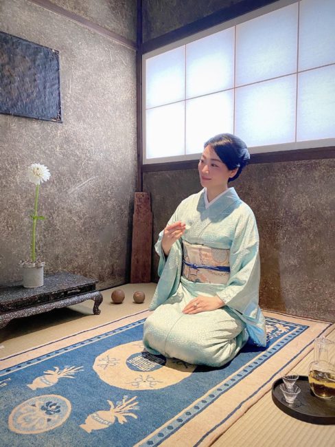 池半での台湾茶