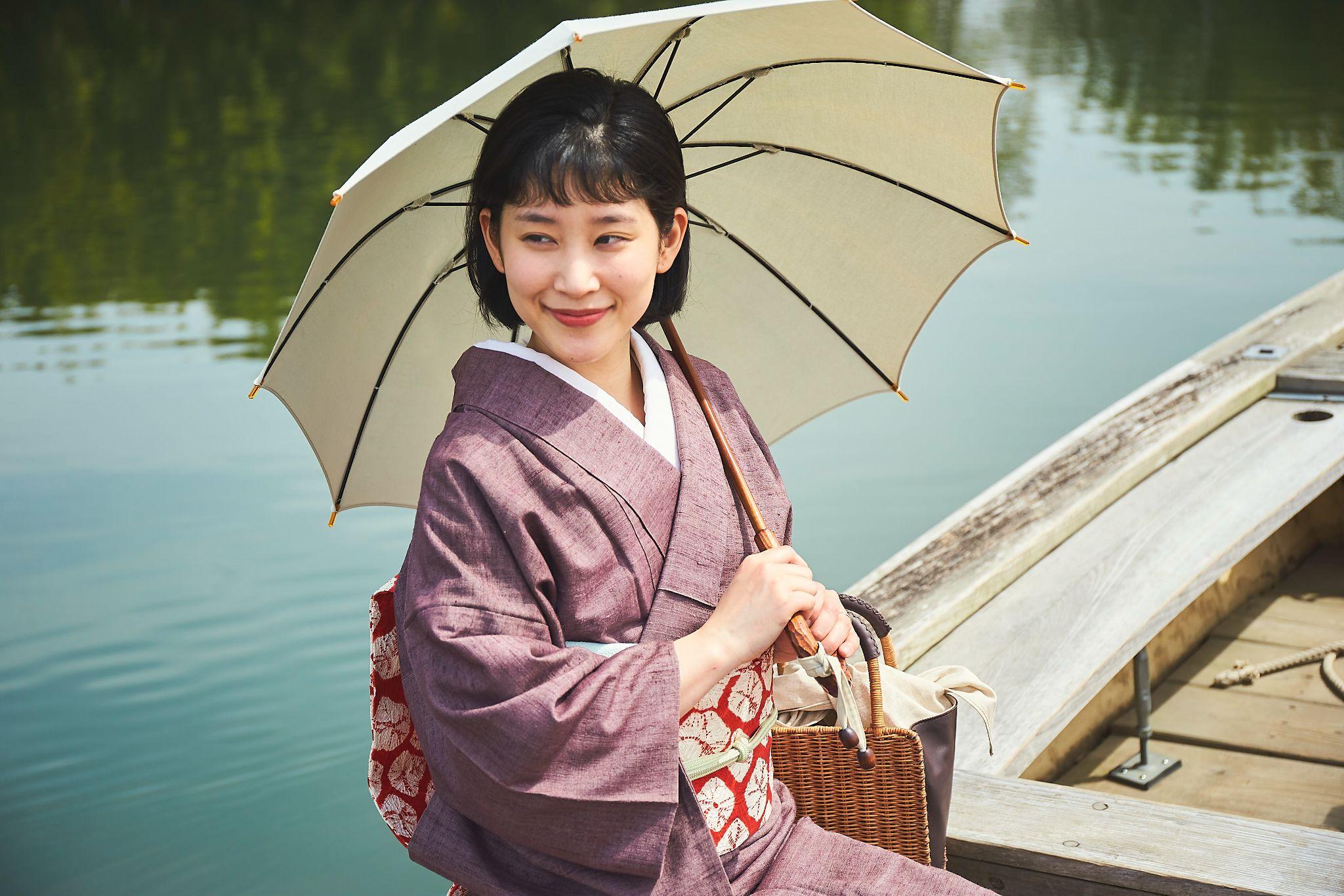 柴又で矢切の渡しに乗船! 「都留詩織のきもので下町おでかけ帖」vol.4
