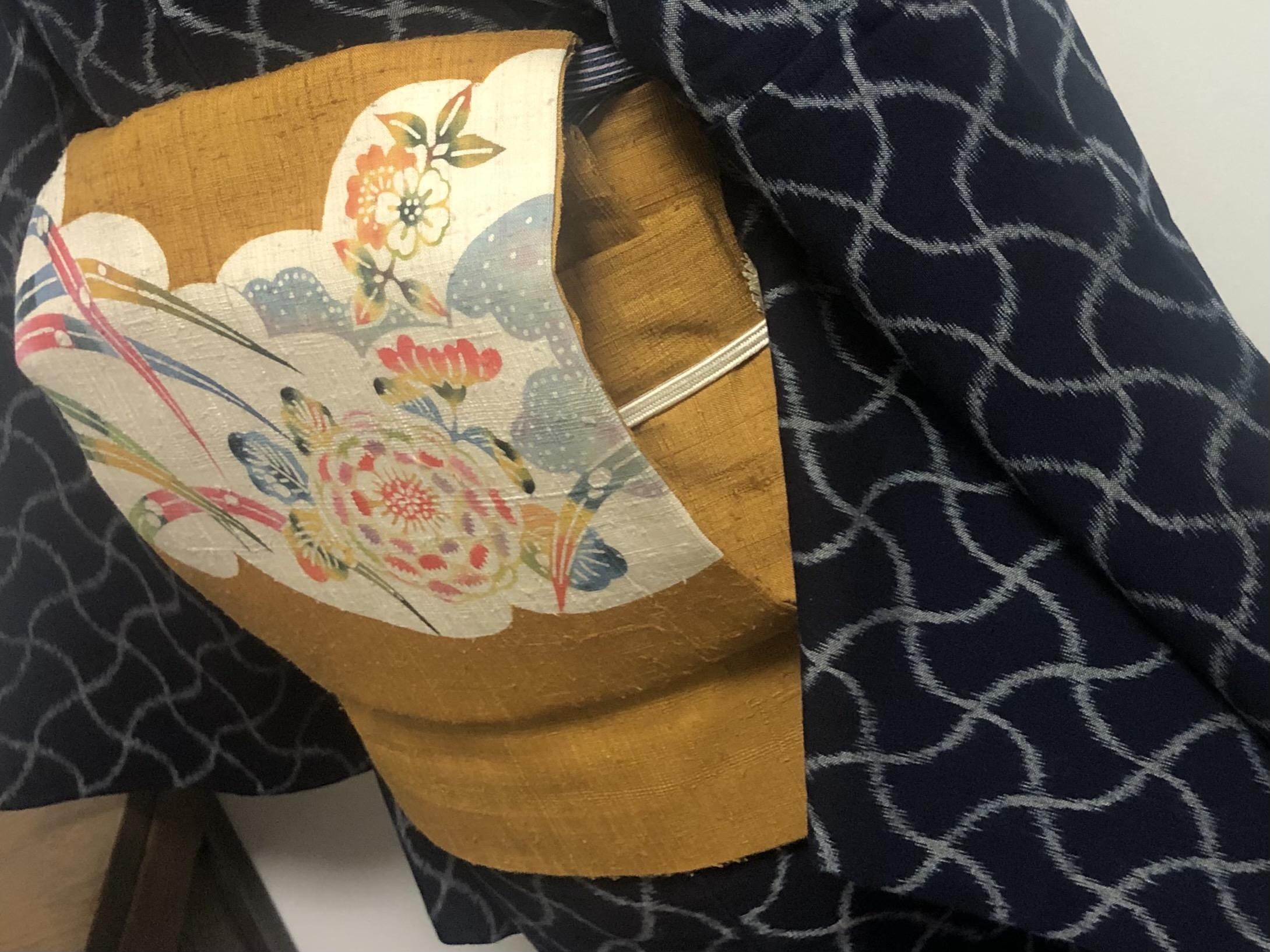 露芝と菊の名古屋帯