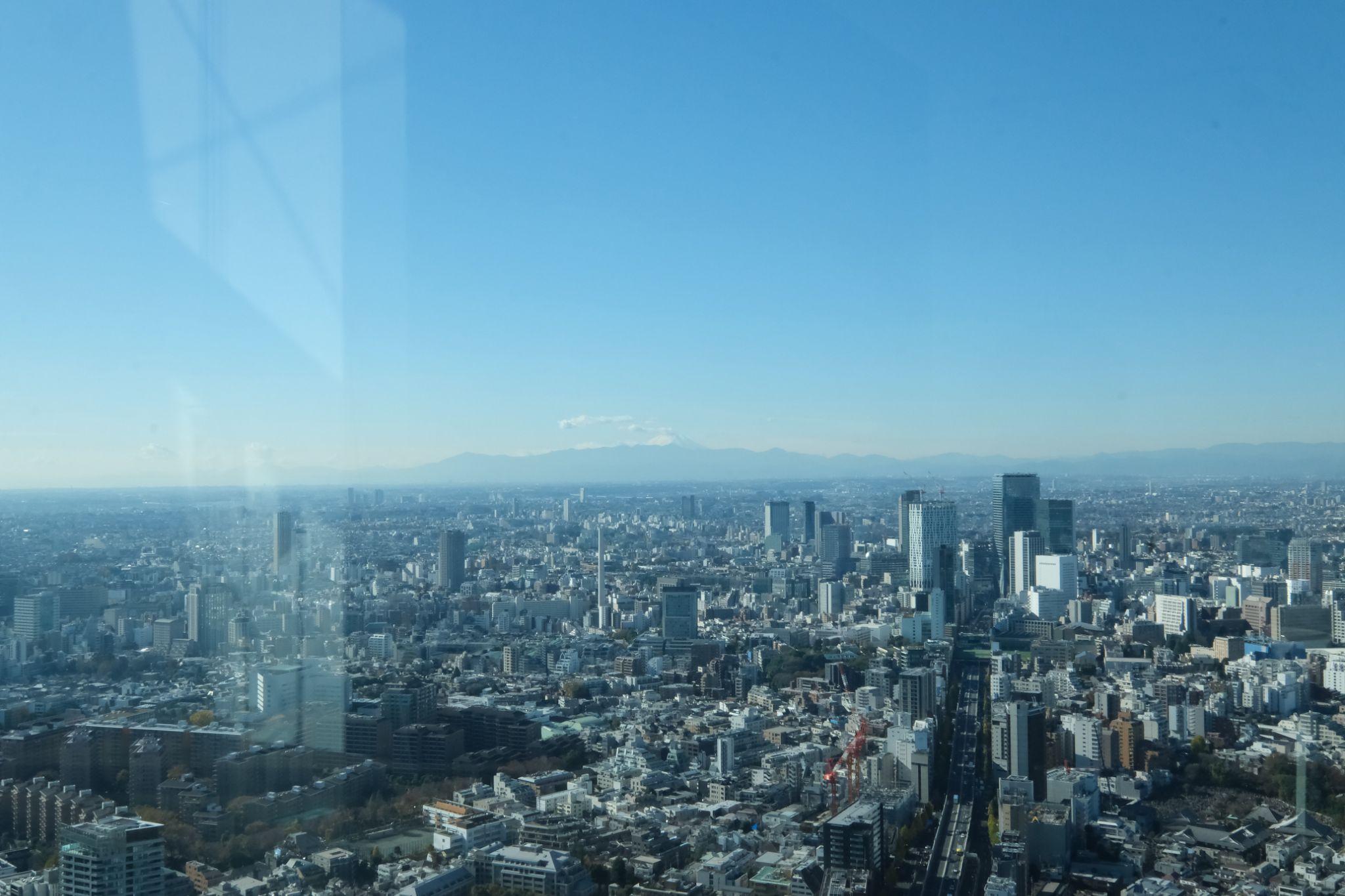 展望フロアからの富士山