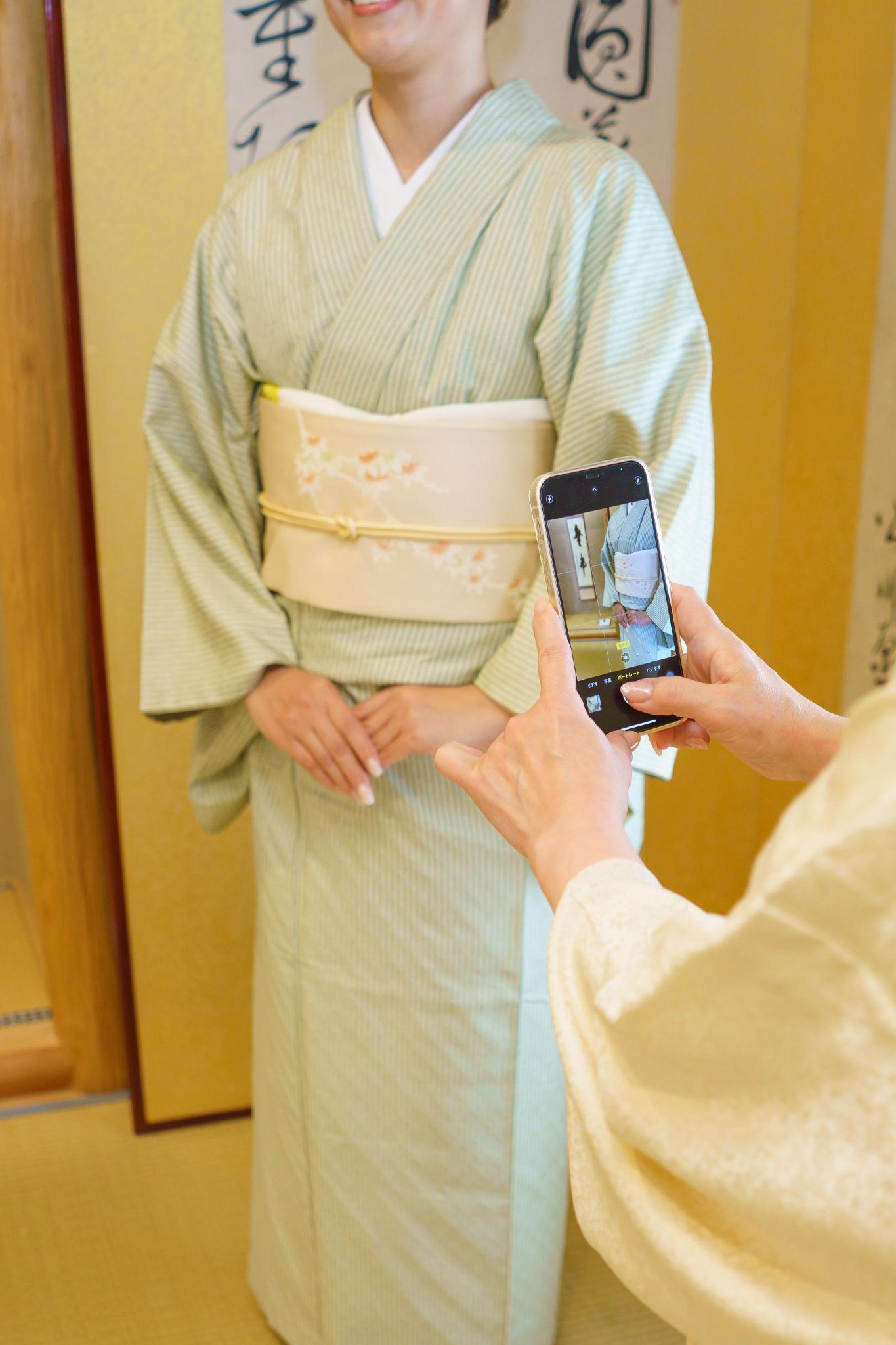 小巻先生の教室ではお稽古なら紬もOK