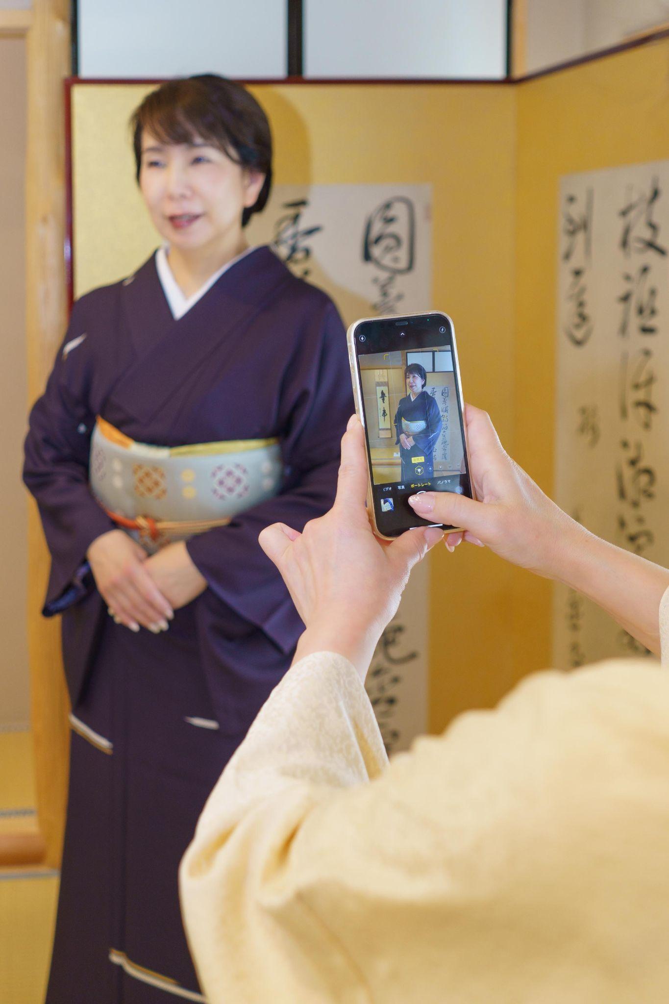 先生が撮影中のSさん