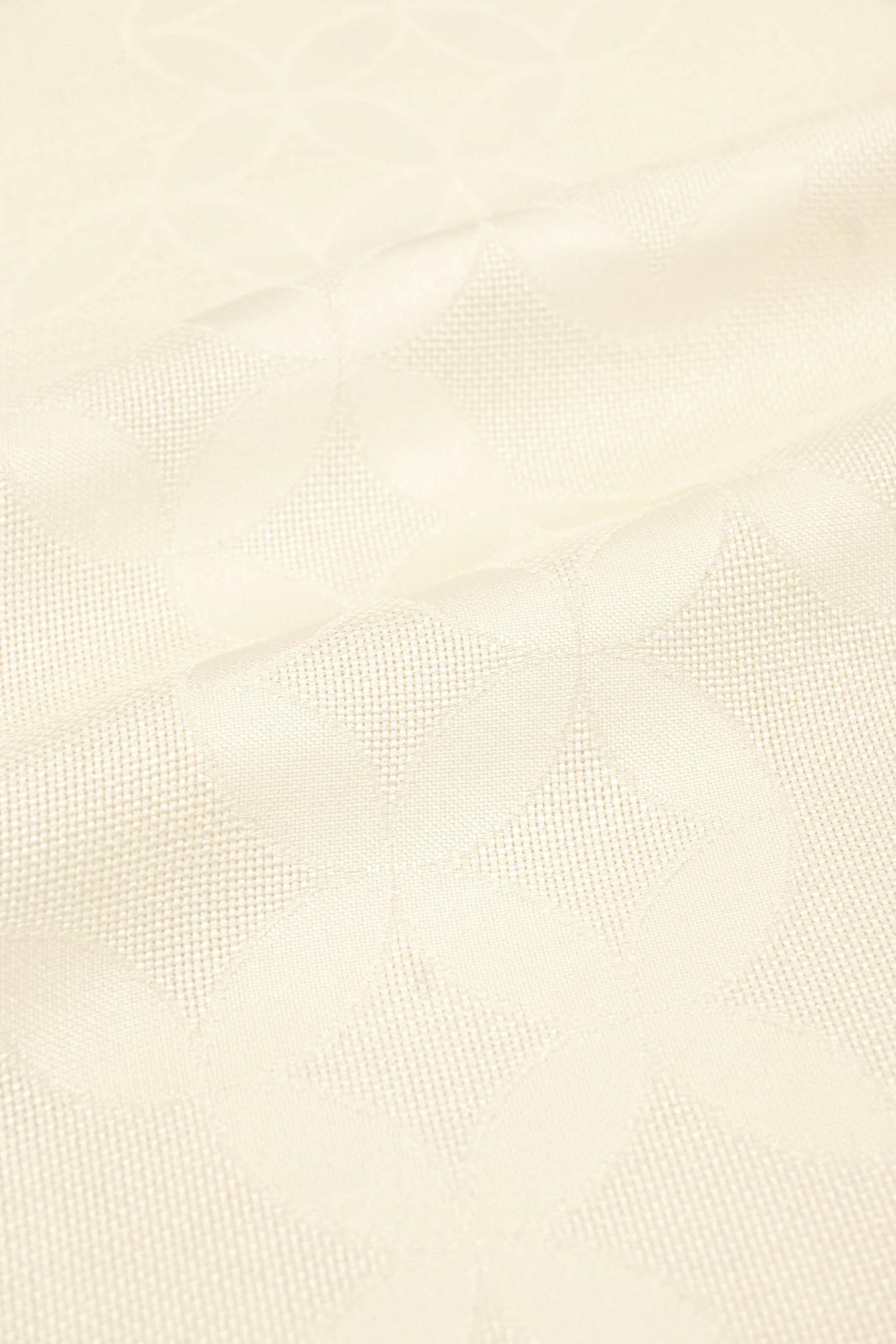 帯揚げ:【渡敬】紋紗帯揚げ 七宝文様 アイボリー