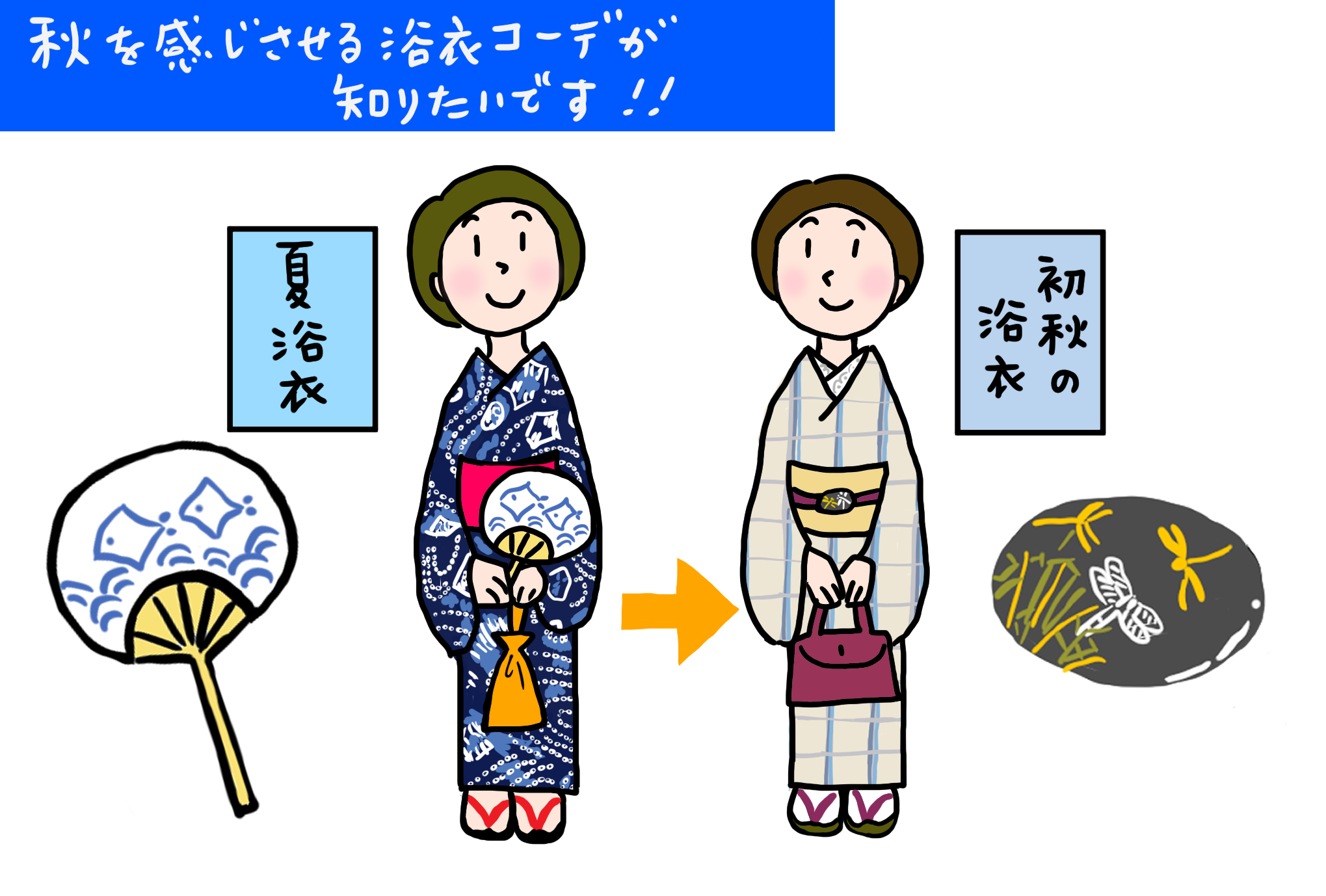 【Q8】秋を感じさせる浴衣コーデが知りたい! 「いまさんの着物お悩み相談室」