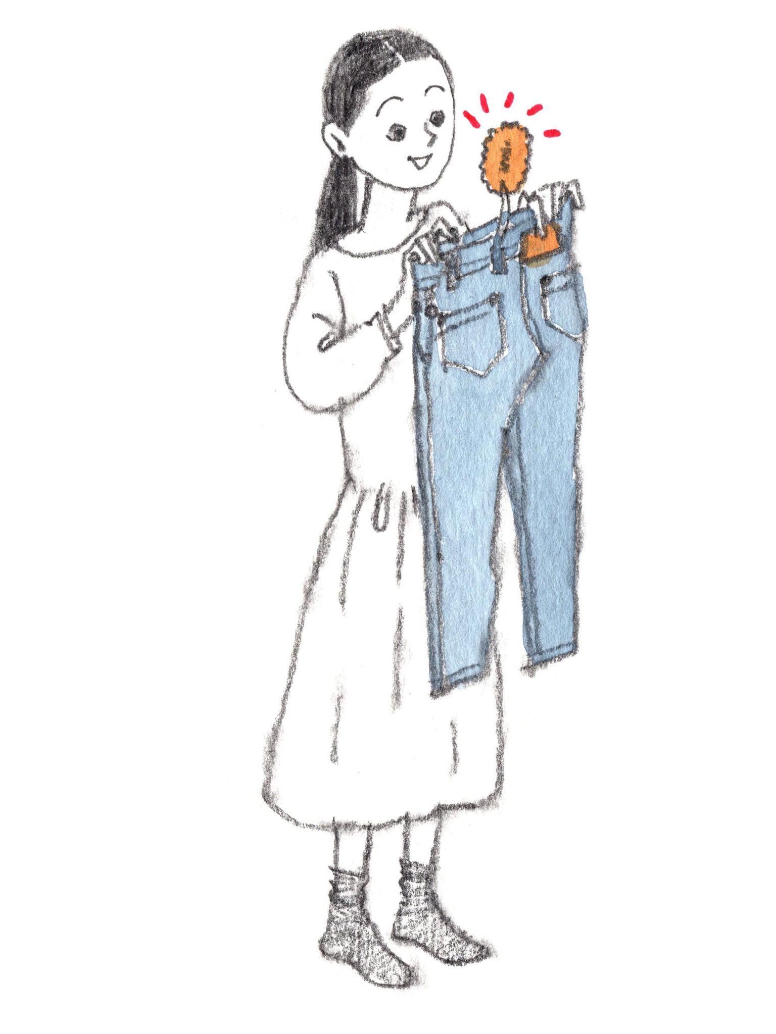 紐つきタグがついていたら、それもそのまま栞に