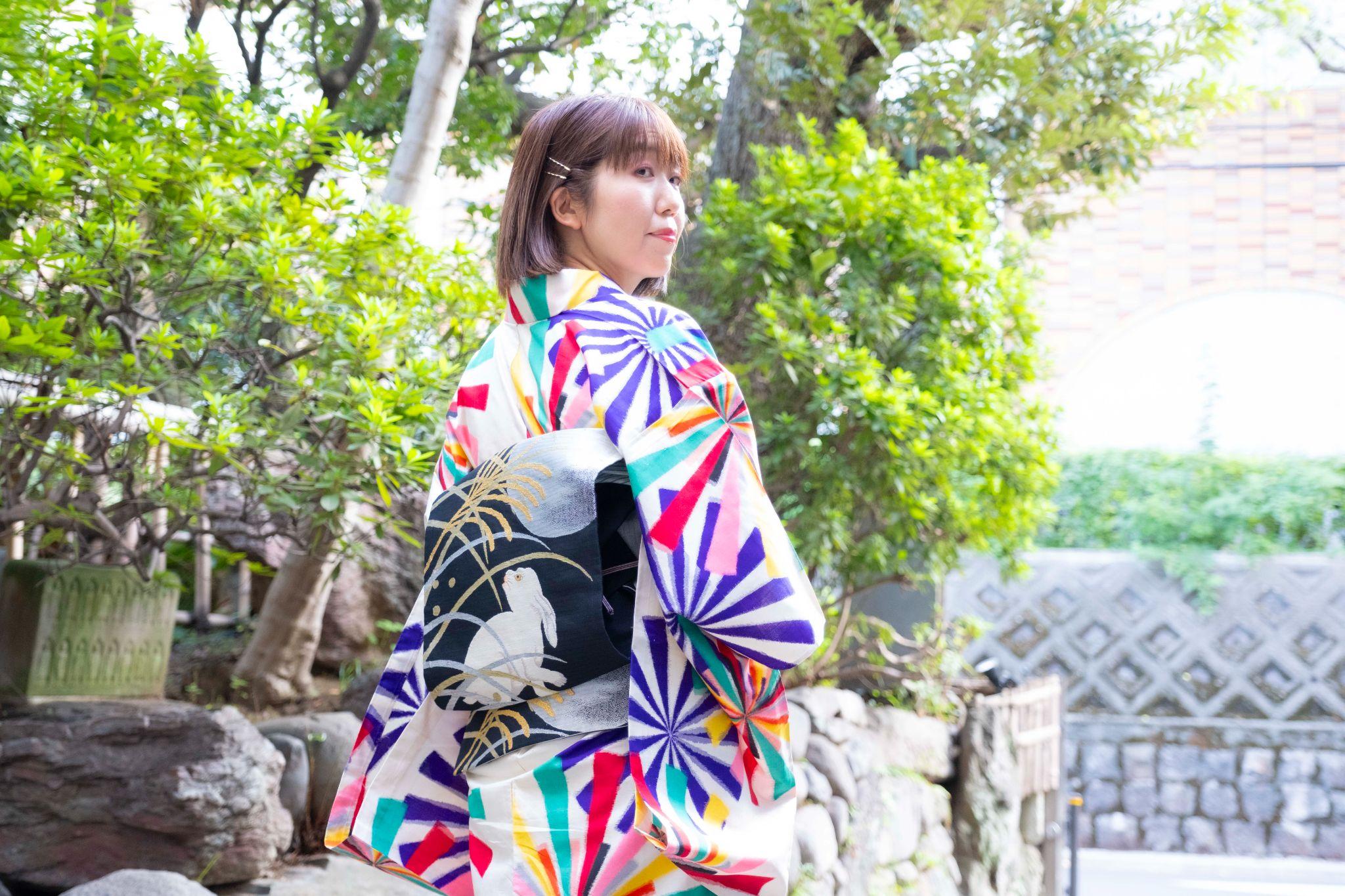 銘仙 アンティーク着物 渦と花柄 銘仙 アンティーク着物 渦と花柄 - メルカリ