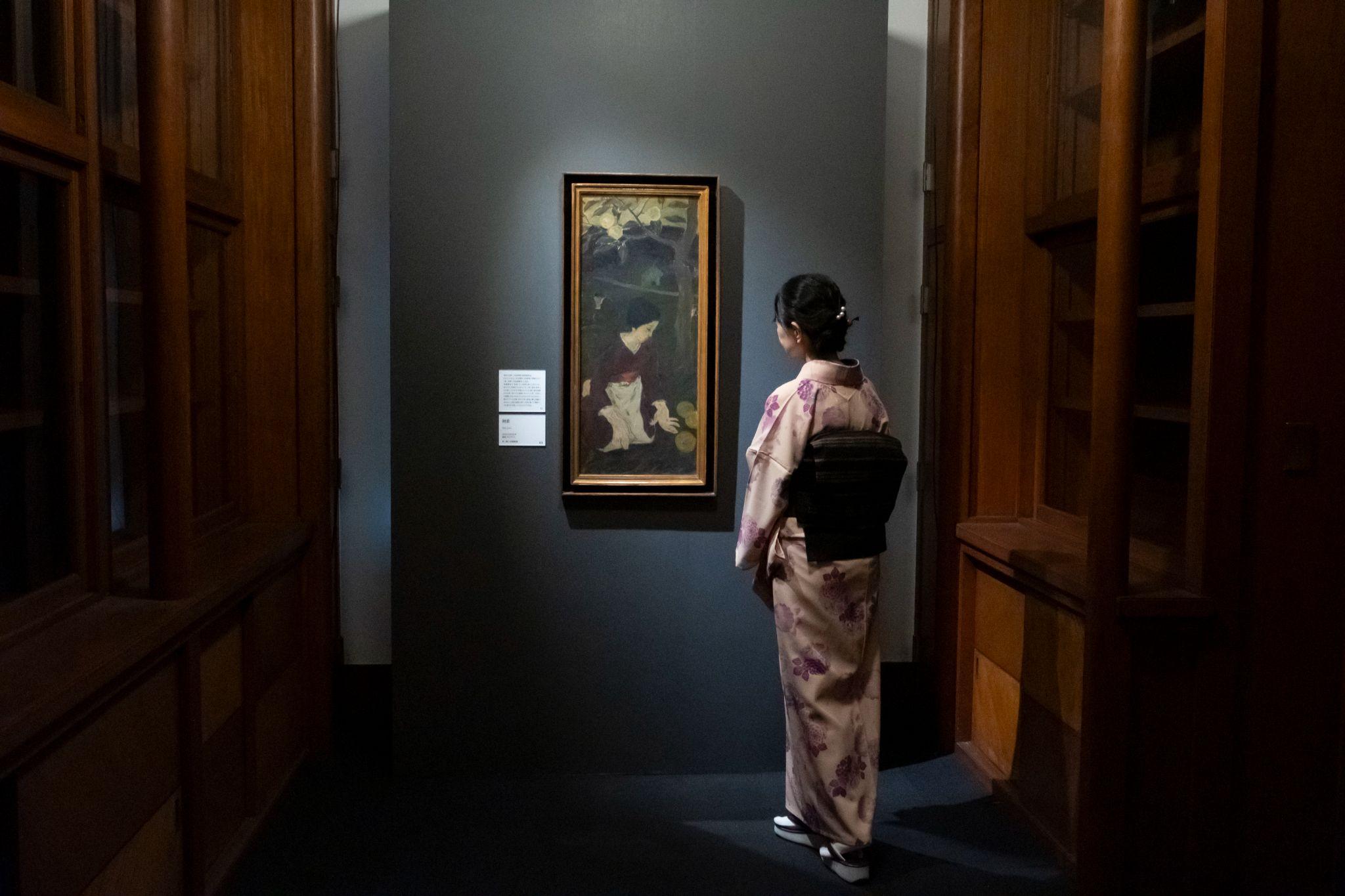 竹久夢二　竹下夢二　蚊帳の女　大正　大正ロマン 生誕140年 YUMEJI展 大正浪漫と新しい世界』 東京都庭園美術館