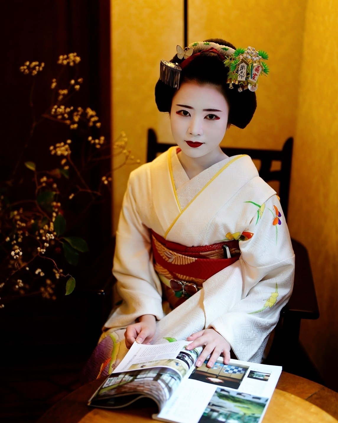 祇園甲部の井上流 舞妓さんの舞扇子2組セット （月の舞 扇子
