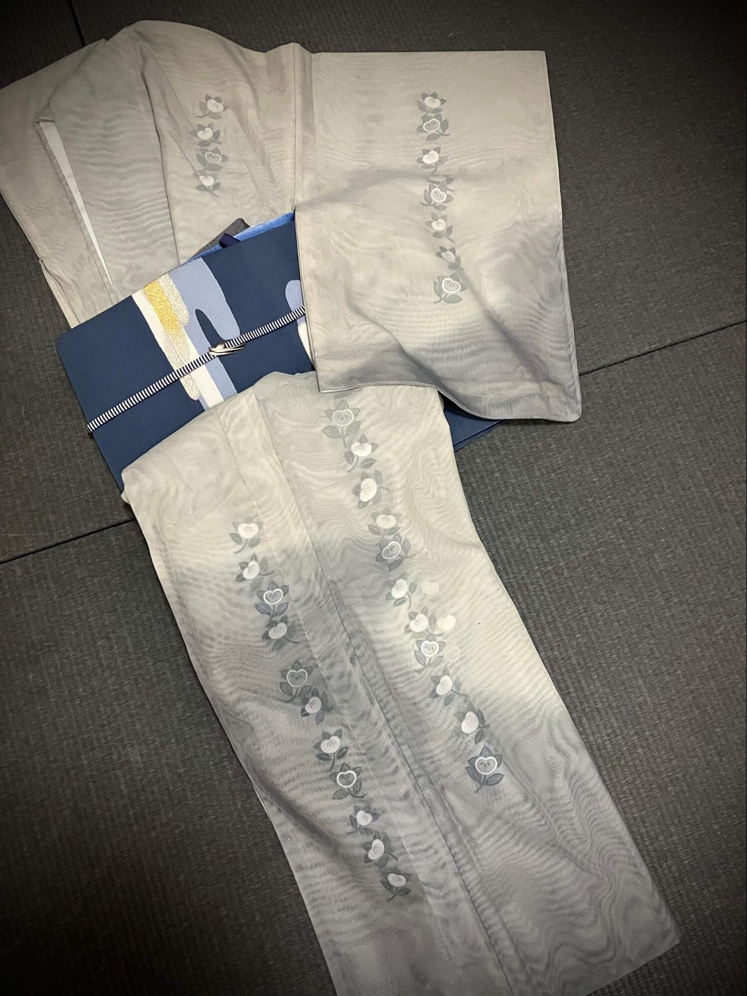 紗袷としても、通常の付け下げとしても、ちょっと珍しい柄付け。