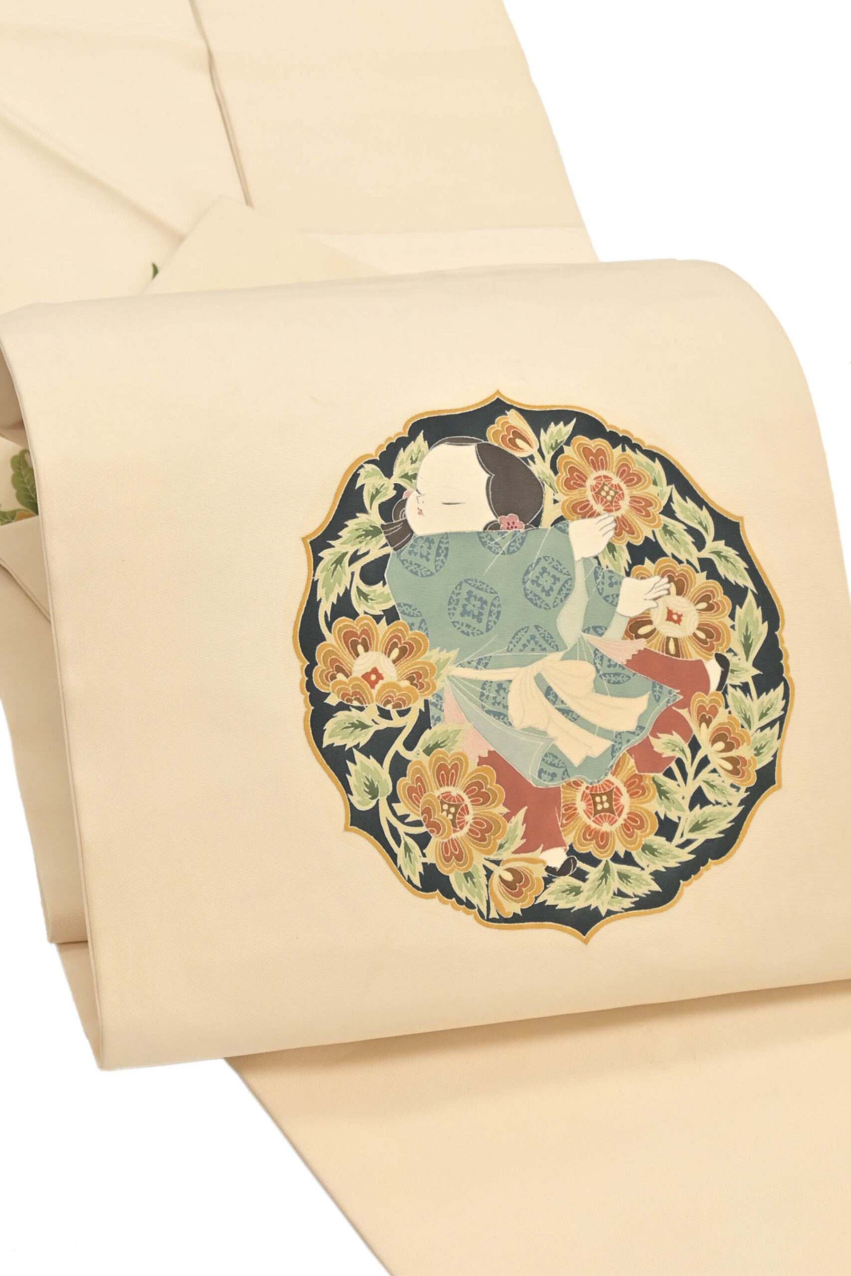 初代由水十久 加賀友禅名古屋帯 ≪仕・中古品≫ 「あすか」