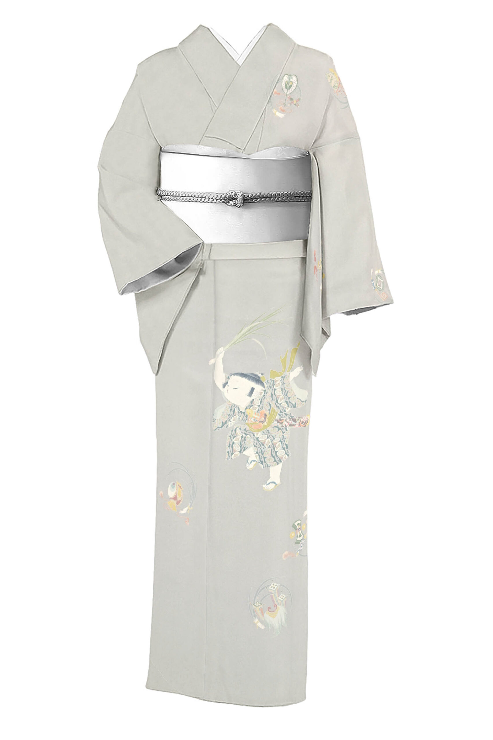 【二代・由水十久】 友禅訪問着 ≪仕・美品≫ 「菖蒲刀」