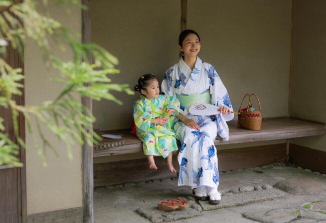 金魚リンクコーデでふたり夏遊び 「月と詩、着物すくすく成長記」vol.2