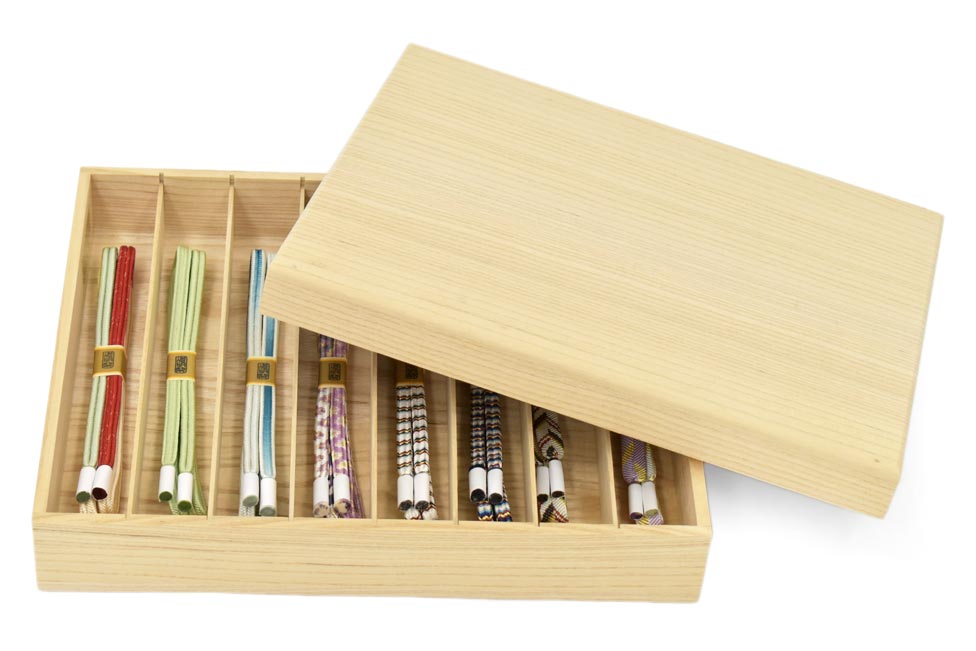 [大阪泉州桐箪笥]　帯締め収納桐箱