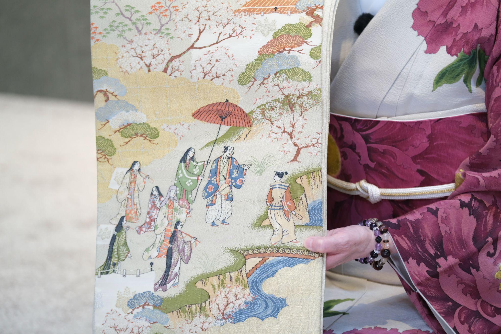 醍醐の桜が描かれていて、『醍醐の桜』を鑑賞する際にもぴったり！