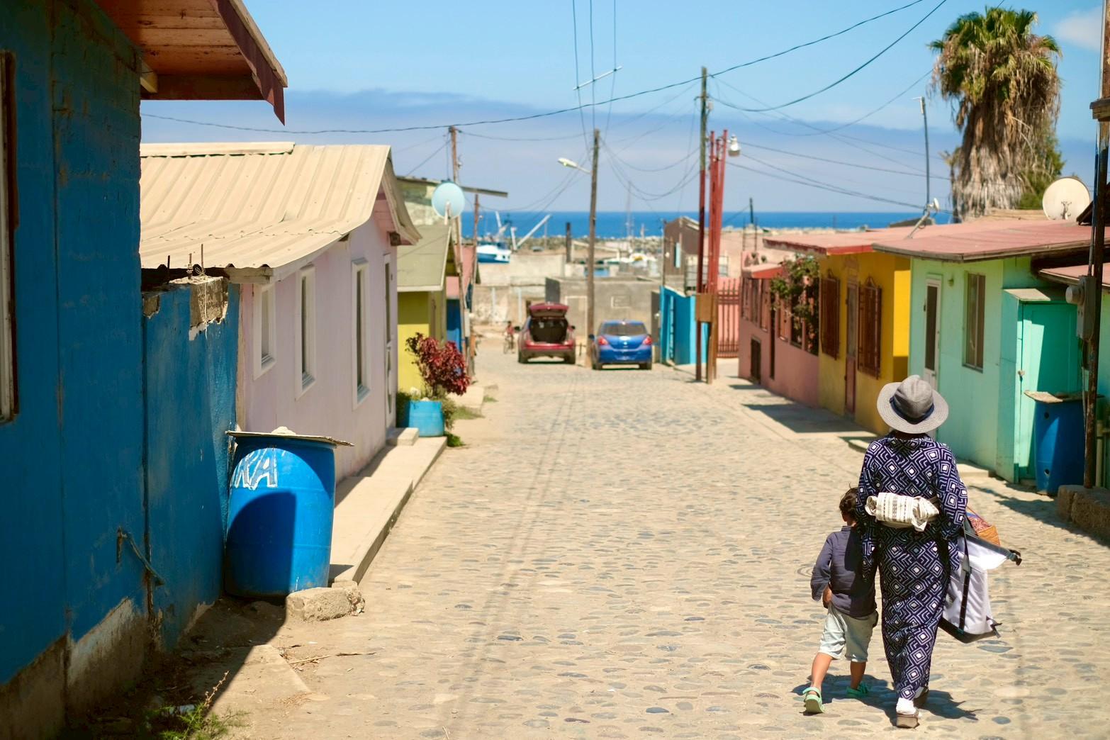浴衣でメキシコ・セドロス島を散策