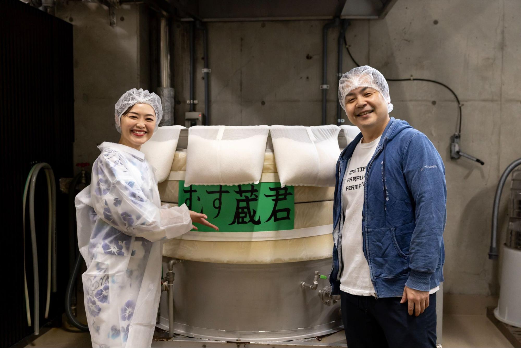酒米を蒸す『むす蔵君』