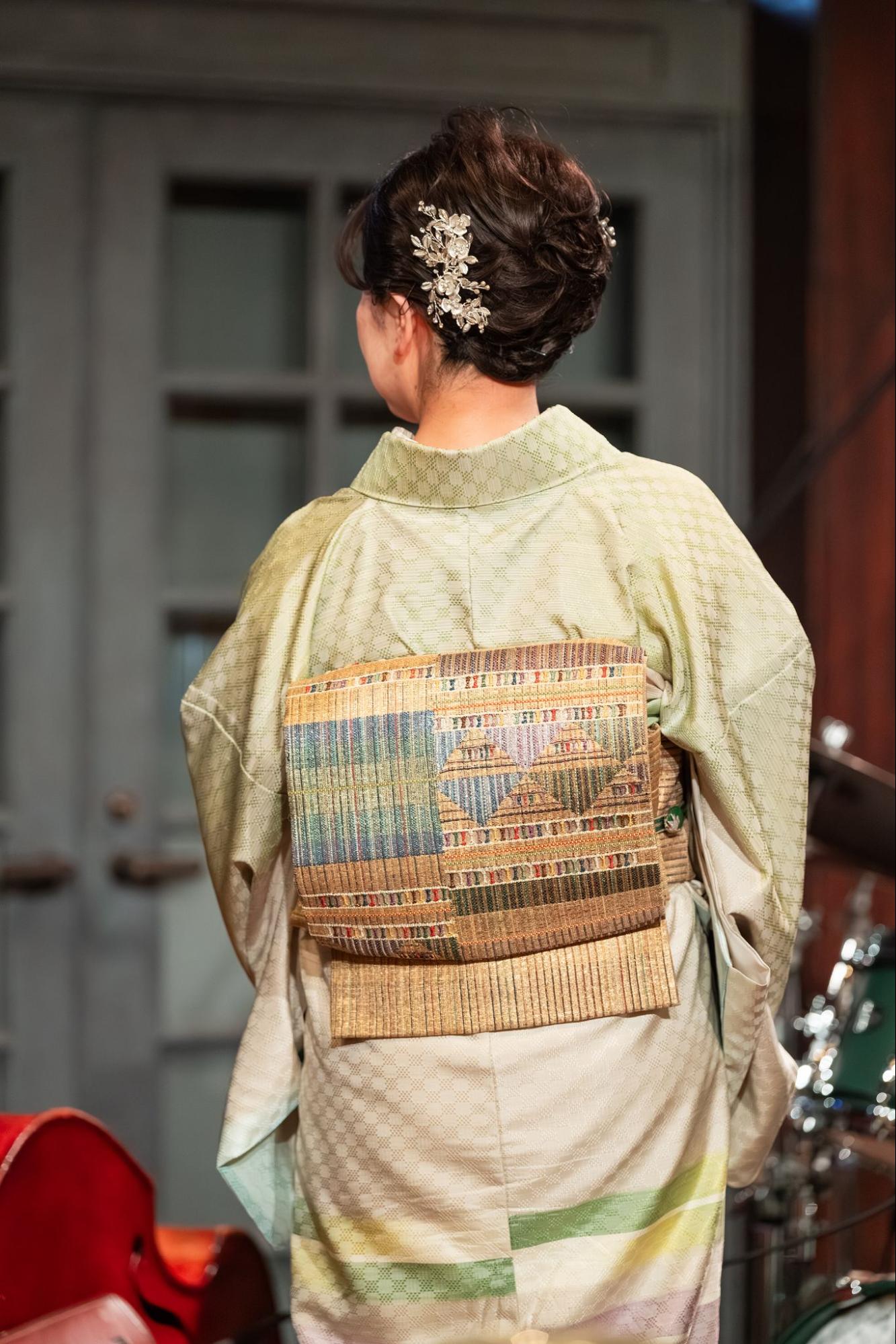 西陣まいづるさんの美山織の帯
