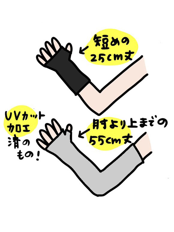 アームカバーも重要