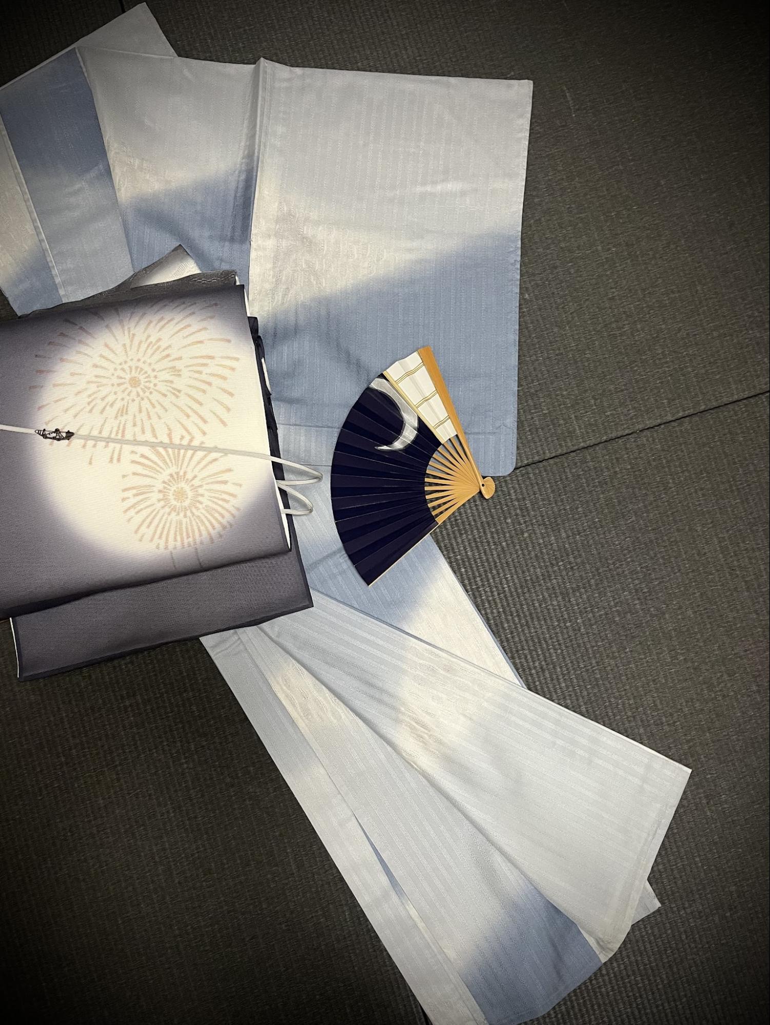 櫛引織りの着物