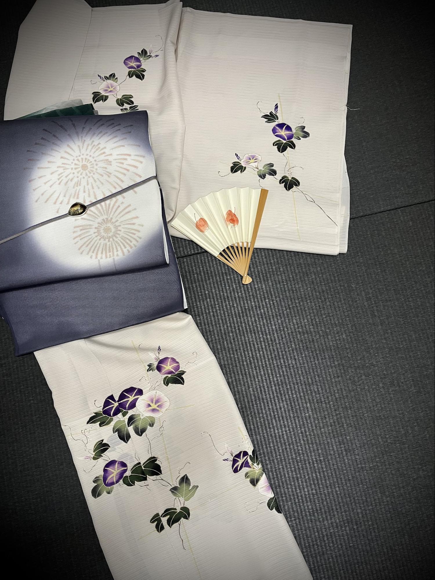 櫛引織りの着物